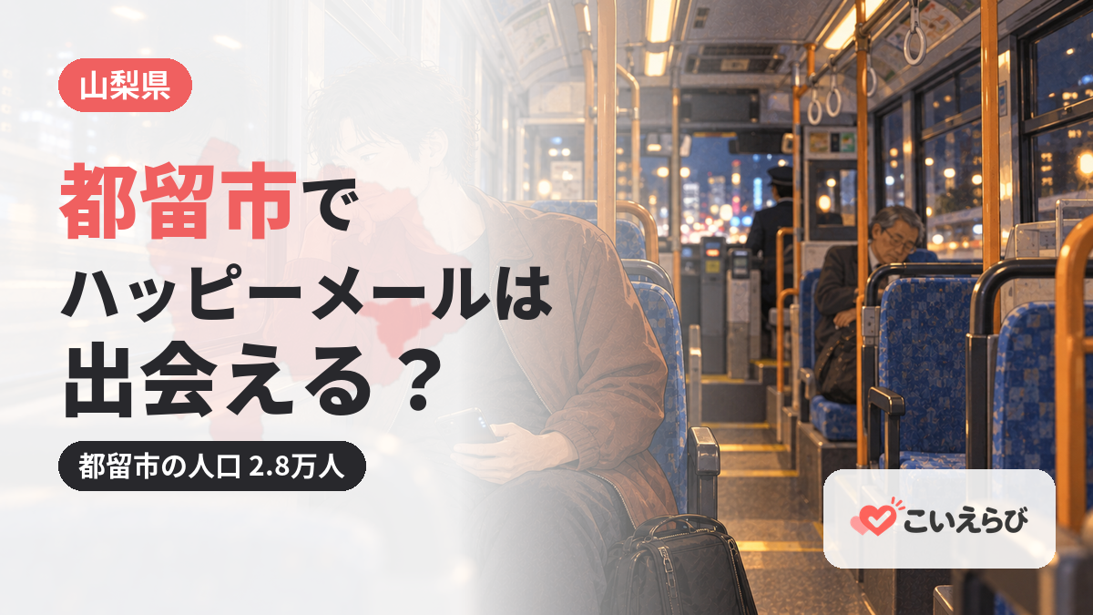 都留市でハッピーメールは出会える？